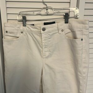 Talbots straight white jeans